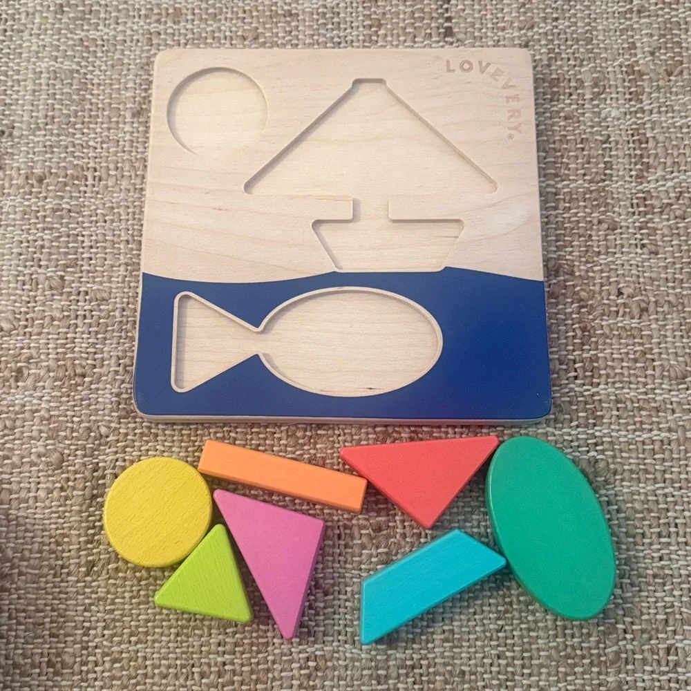 Lovevery Colorful Double Sided Wooden Puzzle for Kids The Helper Playkit